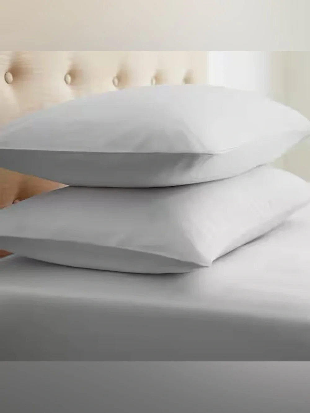 iEnjoy Home Light Gray Standard Pillowcase Set 2 Pack Microfiber 20x30 New